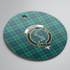 Clan MacNeill of Colonsay Ancient Tartan Crest Round Ceramic Ornament FU73 MacNeill of Colonsay Ancient Tartan Tartan Christmas