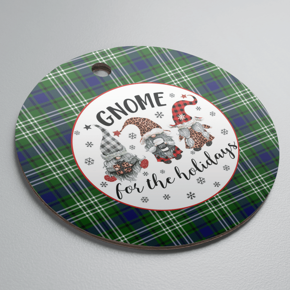 Clan Tweedside District Tartan Tartan Crest Gnome Round Ceramic Ornament OV51 Tweedside District Tartan Tartan Christmas