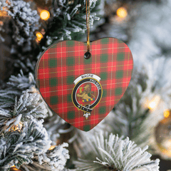 Clan MacFie Tartan Crest Heart Ceramic Ornament TA35 MacFie Tartan Tartan Christmas