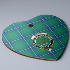 Clan Irvine Ancient Tartan Crest Heart Ceramic Ornament LH86 Irvine Ancient Tartan Tartan Christmas