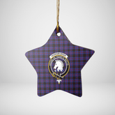 Clan Horsburgh Tartan Crest Star Ceramic Ornament OW35 Horsburgh Tartan Tartan Christmas