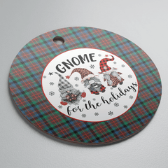 Clan MacDuff Hunting Ancient Tartan Tartan Crest Gnome Round Ceramic Ornament ZJ23 MacDuff Hunting Ancient Tartan Tartan Christmas