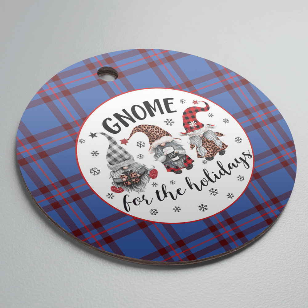 Clan Elliot Modern Tartan Tartan Crest Gnome Round Ceramic Ornament NY36 Elliot Modern Tartan Tartan Christmas