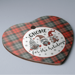 Clan MacLachlan Weathered Tartan Tartan Crest Gnome Heart Ceramic Ornament SC15 MacLachlan Weathered Tartan Tartan Christmas