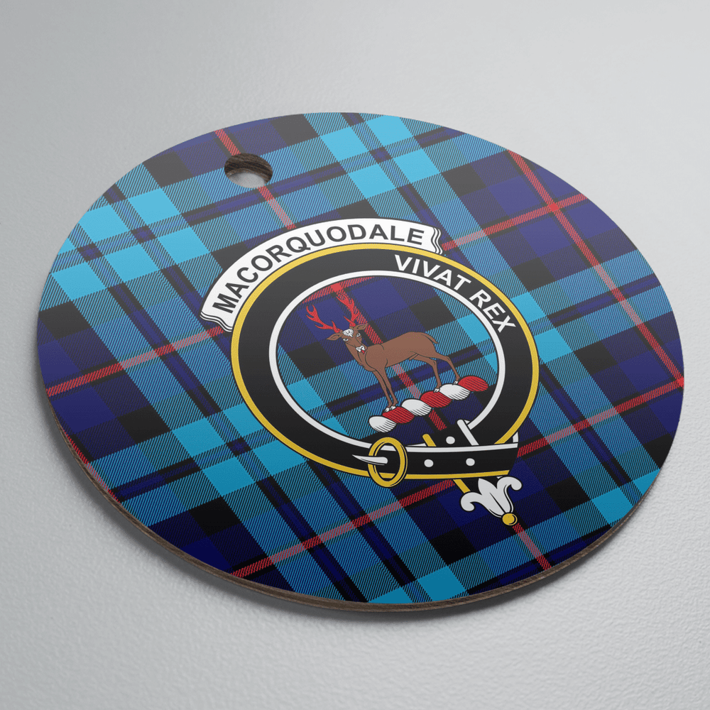 Clan MacCorquodale Tartan Crest Round Ceramic Ornament LY68 MacCorquodale Tartan Tartan Christmas