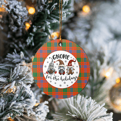Clan Ross Ancient Tartan Tartan Crest Gnome Round Ceramic Ornament GV11 Ross Ancient Tartan Tartan Christmas