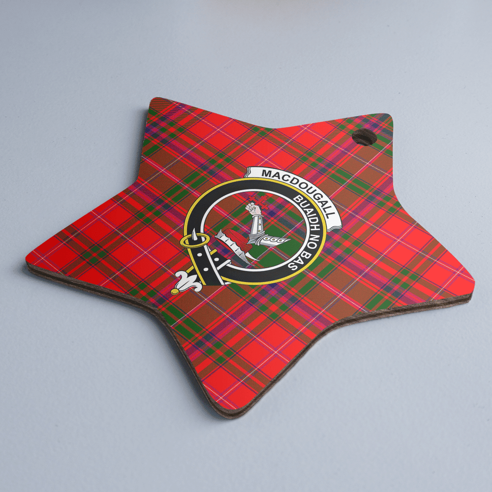 Clan MacDougall Ancient Tartan Crest Star Ceramic Ornament AL37 MacDougall Ancient Tartan Tartan Christmas