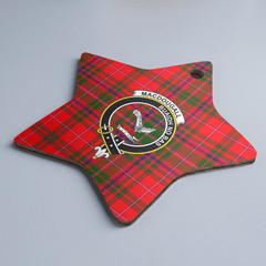 Clan MacDougall Ancient Tartan Crest Star Ceramic Ornament AL37 MacDougall Ancient Tartan Tartan Christmas