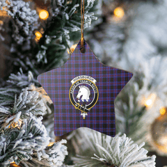 Clan Horsburgh Tartan Crest Star Ceramic Ornament OW35 Horsburgh Tartan Tartan Christmas