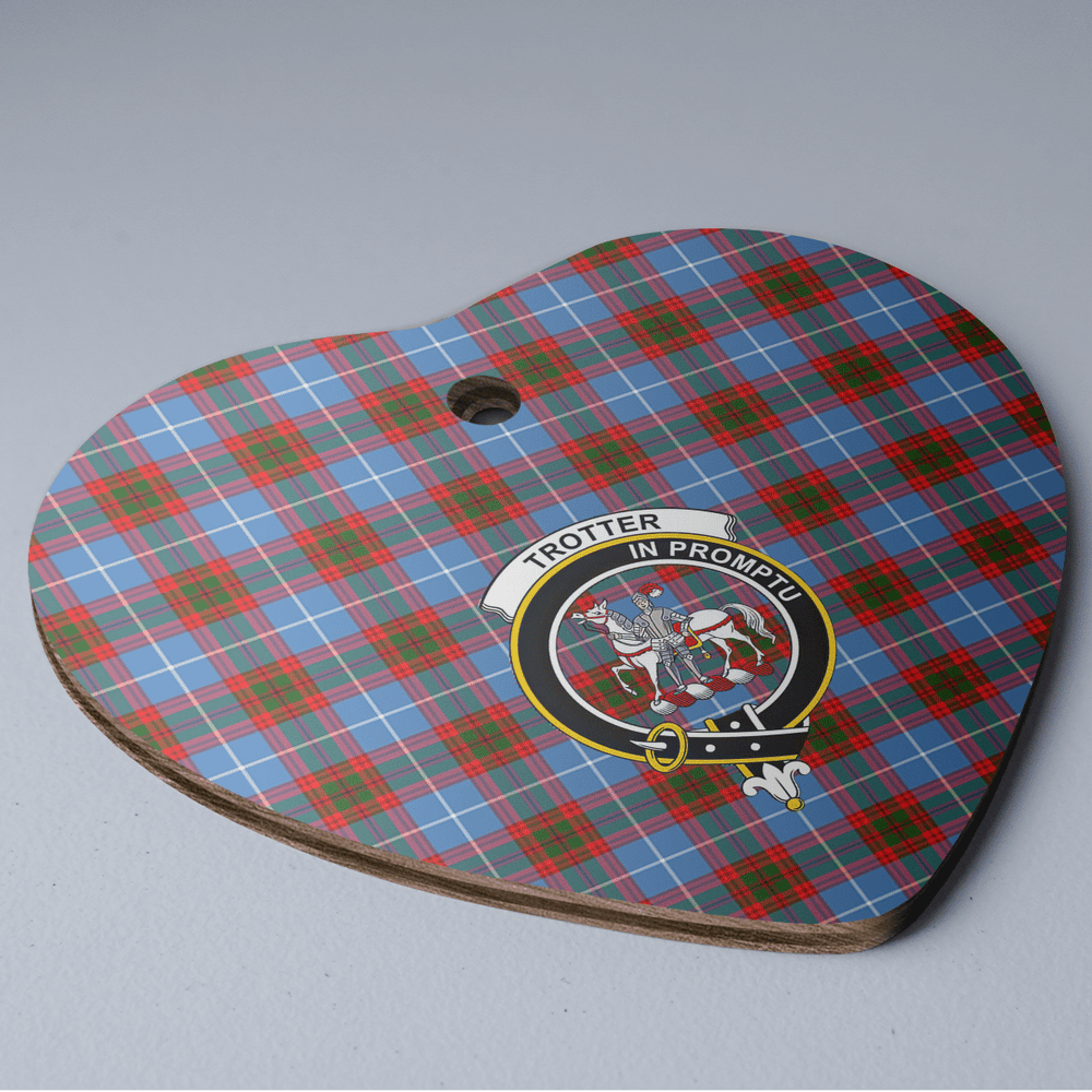 Clan Trotter Tartan Crest Heart Ceramic Ornament VE92 Trotter Tartan Tartan Christmas