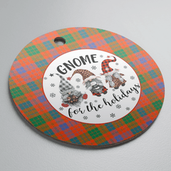 Clan Ross Ancient Tartan Tartan Crest Gnome Round Ceramic Ornament GV11 Ross Ancient Tartan Tartan Christmas