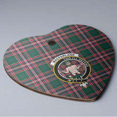 Clan MacFarlane Hunting Modern Tartan Crest Heart Ceramic Ornament KE98 MacFarlane Hunting Modern Tartan Tartan Christmas