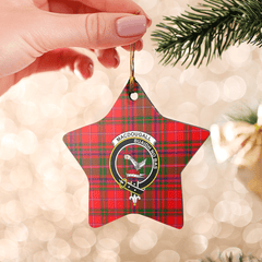 Clan MacDougall Ancient Tartan Crest Star Ceramic Ornament AL37 MacDougall Ancient Tartan Tartan Christmas