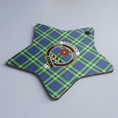 Clan Learmonth Tartan Crest Star Ceramic Ornament AT10 Learmonth Tartan Tartan Christmas
