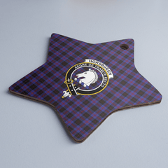 Clan Horsburgh Tartan Crest Star Ceramic Ornament OW35 Horsburgh Tartan Tartan Christmas