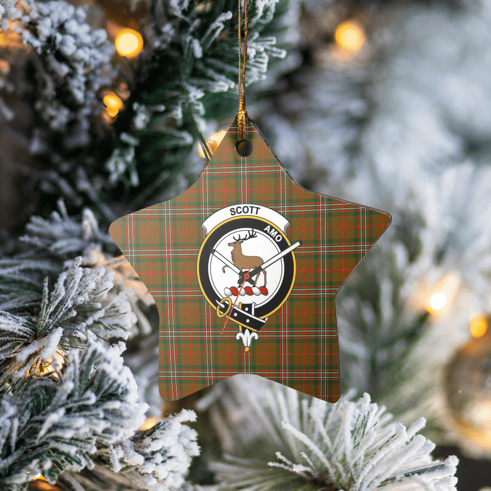 Clan Scott Brown Modern Tartan Crest Star Ceramic Ornament UX49 Scott Brown Modern Tartan Tartan Christmas