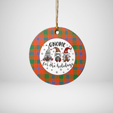 Clan Ross Ancient Tartan Tartan Crest Gnome Round Ceramic Ornament GV11 Ross Ancient Tartan Tartan Christmas