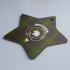 Clan Cunningham Hunting Modern Tartan Crest Star Ceramic Ornament SB94 Cunningham Hunting Modern Tartan Tartan Christmas