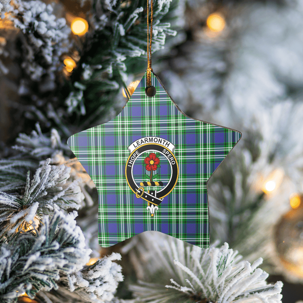 Clan Learmonth Tartan Crest Star Ceramic Ornament AT10 Learmonth Tartan Tartan Christmas