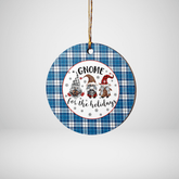 Clan Strathclyde District Tartan Tartan Crest Gnome Round Ceramic Ornament VF83 Strathclyde District Tartan Tartan Christmas