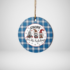 Clan Strathclyde District Tartan Tartan Crest Gnome Round Ceramic Ornament VF83 Strathclyde District Tartan Tartan Christmas