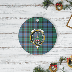 Clan Morrison Ancient Tartan Crest Round Ceramic Ornament WV82 Morrison Ancient Tartan Tartan Christmas