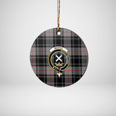 Clan Moffat Modern Tartan Crest Round Ceramic Ornament VX13 Moffat Modern Tartan Tartan Christmas