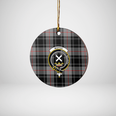 Clan Moffat Modern Tartan Crest Round Ceramic Ornament VX13 Moffat Modern Tartan Tartan Christmas