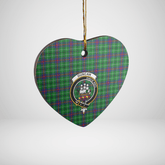 Clan Duncan Ancient Tartan Crest Heart Ceramic Ornament DM76 Duncan Ancient Tartan Tartan Christmas