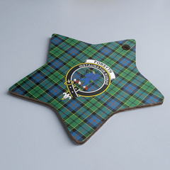 Clan Forsyth Ancient Tartan Crest Star Ceramic Ornament NR28 Forsyth Ancient Tartan Tartan Christmas