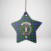 Clan Robertson Hunting Modern Tartan Crest Star Ceramic Ornament IY71 Robertson Hunting Modern Tartan Tartan Christmas