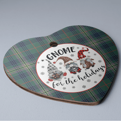 Clan Kennedy Modern Tartan Tartan Crest Gnome Heart Ceramic Ornament JG85 Kennedy Modern Tartan Tartan Christmas