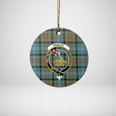 Clan Paisley District Tartan Crest Round Ceramic Ornament NX66 Paisley District Tartan Tartan Christmas