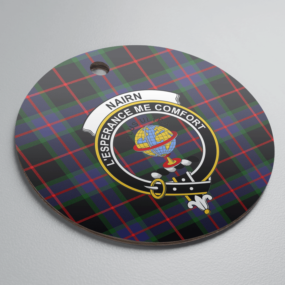 Clan Nairn Tartan Crest Round Ceramic Ornament JT92 Nairn Tartan Tartan Christmas