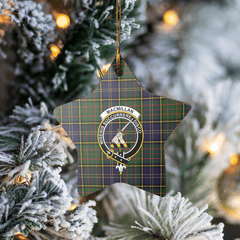 Clan MacMillan Hunting Modern Tartan Crest Star Ceramic Ornament AT33 MacMillan Hunting Modern Tartan Tartan Christmas