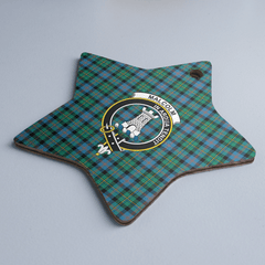 Clan Malcolm Ancient Tartan Crest Star Ceramic Ornament AC81 Malcolm Ancient Tartan Tartan Christmas