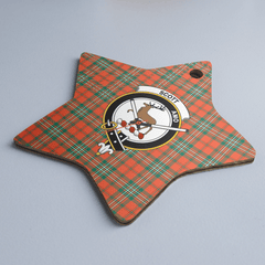 Clan Scott Ancient Tartan Crest Star Ceramic Ornament GK46 Scott Ancient Tartan Tartan Christmas