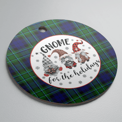 Clan MacCallum Modern Tartan Tartan Crest Gnome Round Ceramic Ornament WT31 MacCallum Modern Tartan Tartan Christmas