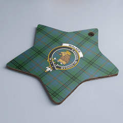 Clan Walker Hunting Ancient Tartan Crest Star Ceramic Ornament SH92 Walker Hunting Ancient Tartan Tartan Christmas