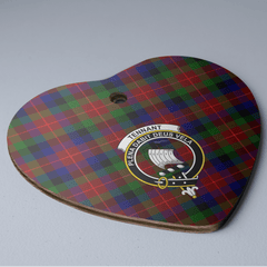 Clan Tennant Tartan Crest Heart Ceramic Ornament XQ66 Tennant Tartan Tartan Christmas