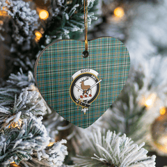 Clan Scott Green Ancient Tartan Crest Heart Ceramic Ornament FC24 Scott Green Ancient Tartan Tartan Christmas