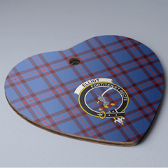 Clan Elliot Modern Tartan Crest Heart Ceramic Ornament CX10 Elliot Modern Tartan Tartan Christmas