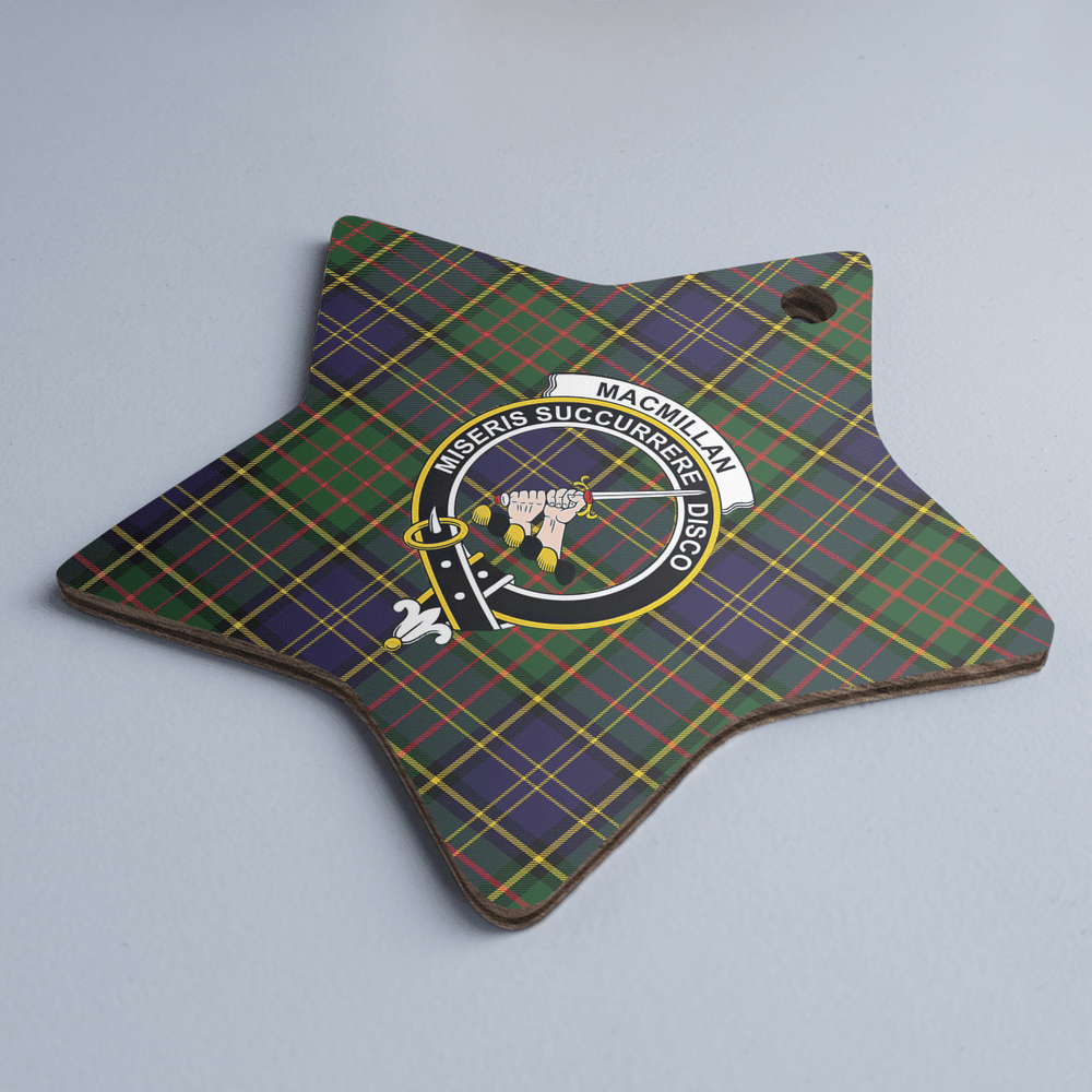 Clan MacMillan Hunting Modern Tartan Crest Star Ceramic Ornament AT33 MacMillan Hunting Modern Tartan Tartan Christmas
