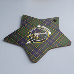 Clan MacMillan Hunting Modern Tartan Crest Star Ceramic Ornament AT33 MacMillan Hunting Modern Tartan Tartan Christmas