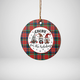 Clan MacPherson Ancient Tartan Tartan Crest Gnome Round Ceramic Ornament SQ70 MacPherson Ancient Tartan Tartan Christmas