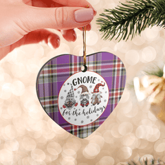 Clan Lockwood Tartan Tartan Crest Gnome Heart Ceramic Ornament KT73 Lockwood Tartan Tartan Christmas