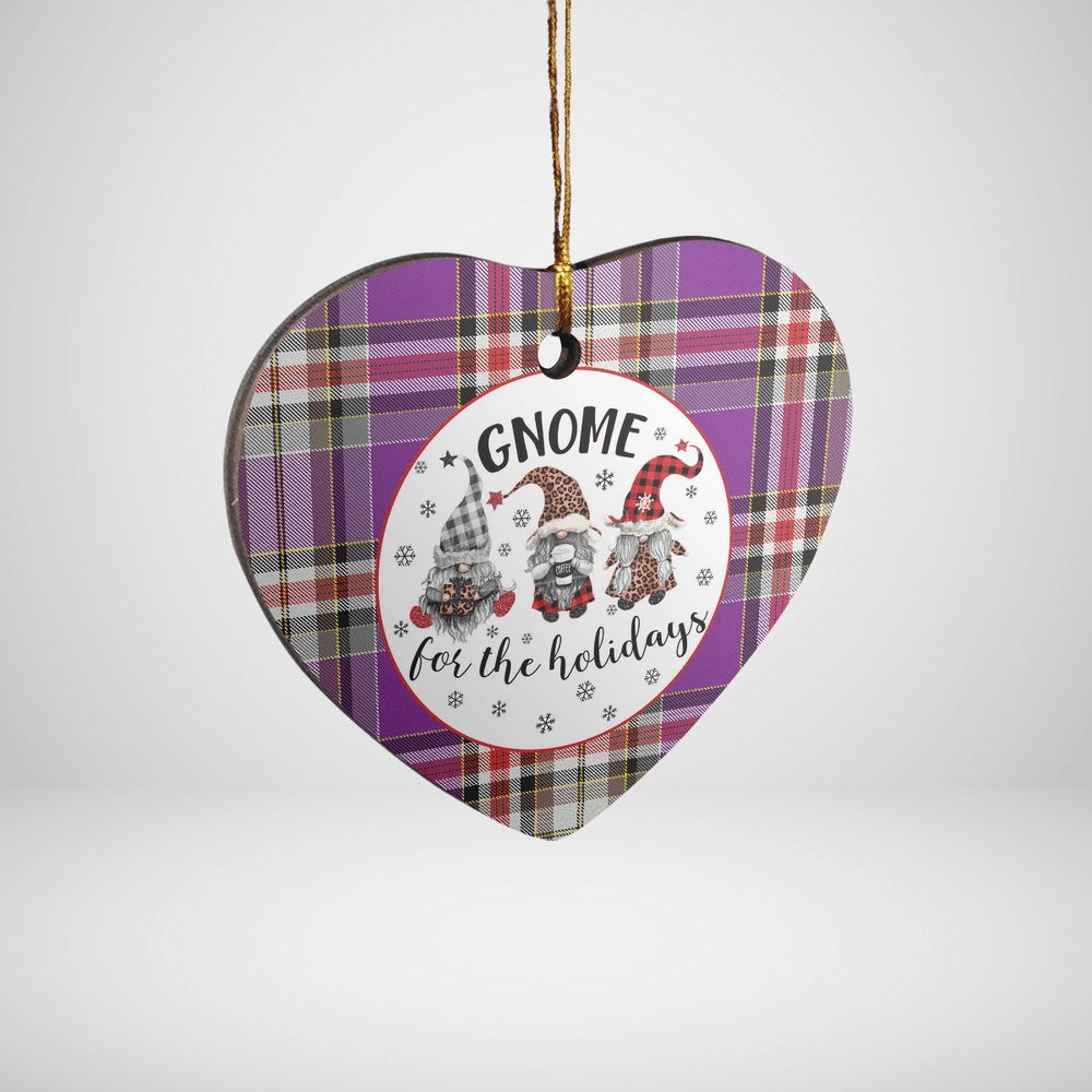Clan Lockwood Tartan Tartan Crest Gnome Heart Ceramic Ornament KT73 Lockwood Tartan Tartan Christmas