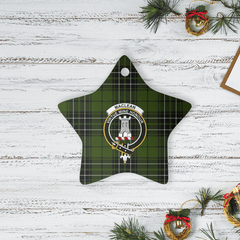 Clan MacLean Hunting Tartan Crest Star Ceramic Ornament JD86 MacLean Hunting Tartan Tartan Christmas