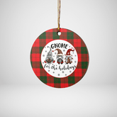 Clan Erskine Modern Tartan Tartan Crest Gnome Round Ceramic Ornament AE31 Erskine Modern Tartan Tartan Christmas