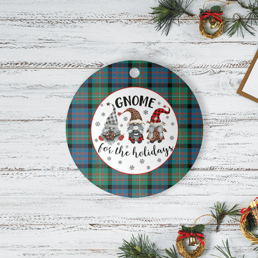 Clan MacDonnell of Glengarry Ancient Tartan Tartan Crest Gnome Round Ceramic Ornament EH98 MacDonnell of Glengarry Ancient Tartan Tartan Christmas